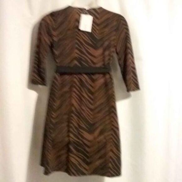 LuLaRoe LLR Wrap Dress Michelle Animal Print Zebra Stripe Tiger Stripe Small New - Picture 3 of 8